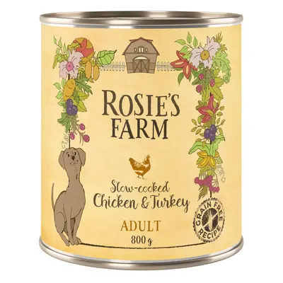 Rosie's Farm Adult Slow-cooked Chicken & Turkey - 6 x 800g