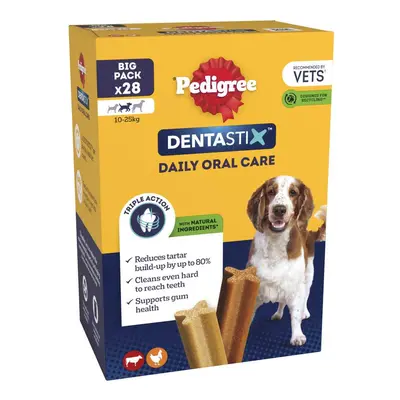 Pedigree Dentastix Daily Dental Chews for Medium Dogs (10-25kg) - 28 Sticks