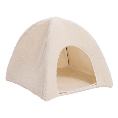 Fleecy Sheepskin Cat Den - 43.5 x 43.5 x 40cm (L x W x H)