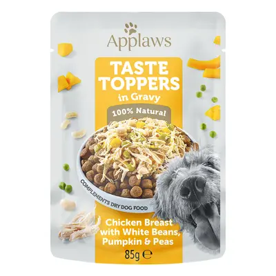 Applaws Taste Toppers in Gravy 12 x 85g - Chicken Breast with White Beans, Pumpkin & Peas