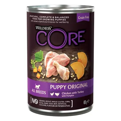 Wellness Core Puppy Original All Breeds Chicken & Turkey Wet Dog Food - 6 x 400g