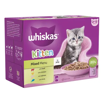 Whiskas Kitten Pouches in Jelly - Mixed Selection in Jelly (48 x 85g)