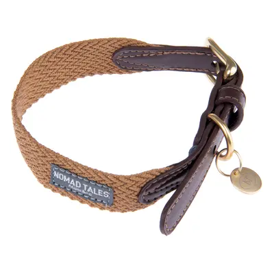 Nomad Tales Bloom Collar - Caramel - Size L: 46 - 52 cm Neck Circumference, 38mm Width