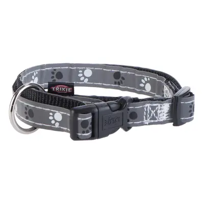 Trixie Reflective Paws Dog Collar - Silver - Size S-M