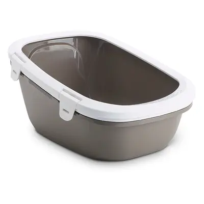 Savic Simba Cat Litter Tray with Sieve - Bundle: Warm Grey & White litter tray + tray bags