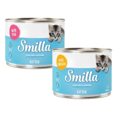 Smilla Kitten 6 x 200g - Mixed Pack (Chicken, Veal & Poultry Hearts)