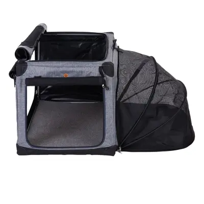 Portable Pet Home - Size M: 76 x 50.5 x 48cm (L x W x H) - Grey