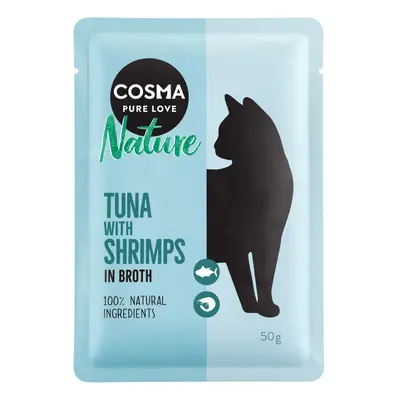 Cosma Nature Pouches Saver Pack 18 x 50g - Tuna with Shrimps