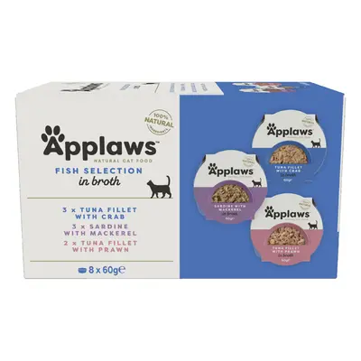 Applaws Adult Multipack Cat Pots 60g - Fish Selection (24 x 60g)