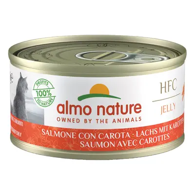 Almo Nature HFC Natural Cans for Cats 6 x 70g - Salmon with Carrots - in Jelly