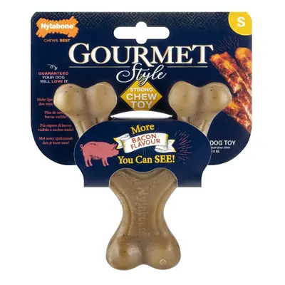 Nylabone Gourmet Style Wishbone Strong Chew Toy - Bacon Flavour - Large