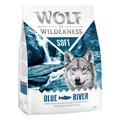 2 x 1kg Wolf of Wilderness Dry Dog Food - Try Now! - Soft "Blue River" - Salmon (2 x 1kg)