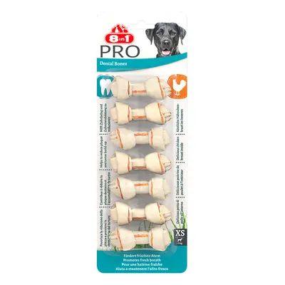 8in1 Pro Dental Chew Bones - Chicken - Size XS (7 Bones)