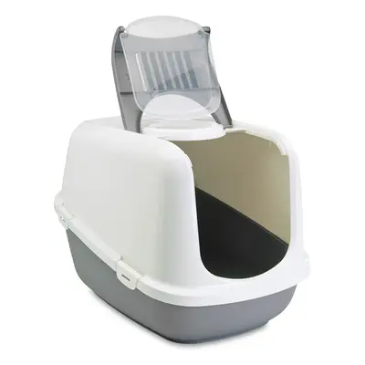 Savic Nestor Jumbo Covered Litter Tray XXL - Light Grey & White