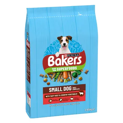 Bakers Adult Small Dog with Tasty Beef & Country Vegetables - Economy Pack: 4 x 2.85kg