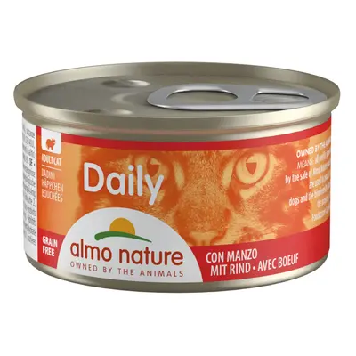 Almo Nature Daily Menu for Cats 6 x 85g - Chunks with Beef