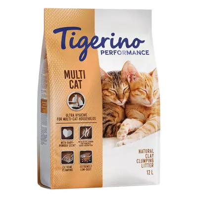 Tigerino Performance Multi-Cat Litter – Baby Powder Scent - 12 litre