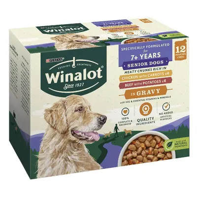 Winalot Senior 7+ Meaty Chunks in Gravy - Chicken, Beef (12 x 100g)