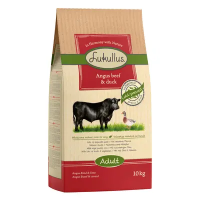 Lukullus Cold-Pressed Dry Dog Food Economy Pack 2 x 10kg - Angus Beef & Duck