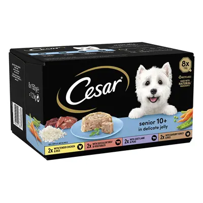 Cesar Senior 10+ Trays Mixed Pack - 24 x 150g