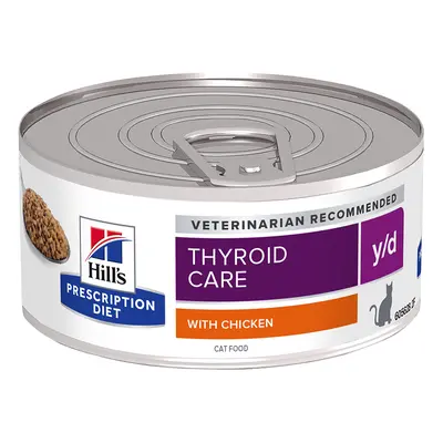 Hill's Prescription Diet Feline y/d Thyroid Care - Chicken - 12 x 156g