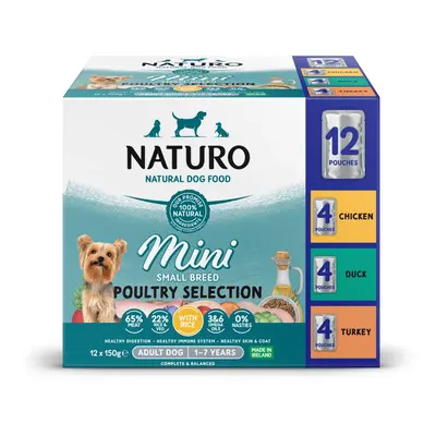 Naturo Adult Mini / Small Breed Pouches - Variety Pack with Rice - Saver Pack: 24 x 150g