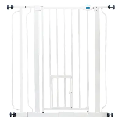 Carlson Extra High Pet Gate with Cat Flap - Height 91.44cm, Width 73.66 - 92.71cm