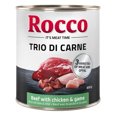 Rocco Classic Trio di Carne 6 x 800g - Beef with Chicken & Game