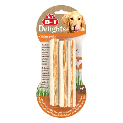 8in1 Delights Chews Sticks - 75g (3 Sticks)