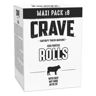 CRAVE High Protein Meaty Rolls with Beef Dog Snacks - 50g