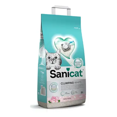 Sanicat White Rose Clumping Cat Litter - Economy Pack: 2 x 8l