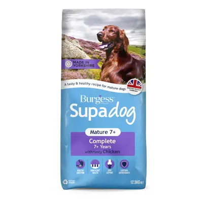 Burgess Supadog Mature 7+ with Chicken - Economy Pack: 2 x 12.5kg