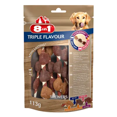 8in1 Triple Flavour Skewers - 113g (6 Chews)