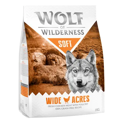 2 x 1kg Wolf of Wilderness Dry Dog Food - Try Now! - Adult Soft "Wide Acres" Chicken (2 x 1kg)