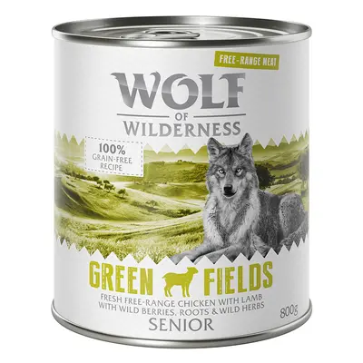 Wolf of Wilderness Senior "Free-Range" 6 x 800g - Senior Green Fields - Free-Range Lamb & Free-R