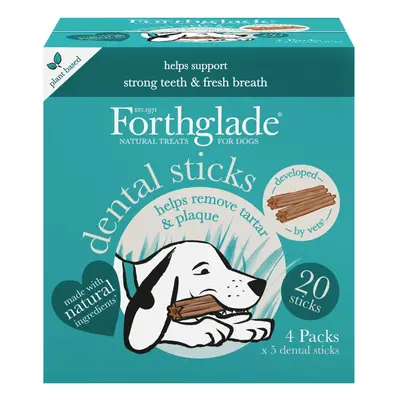 Forthglade Natural Dental Sticks for Dogs - 4 x 170g (20 Sticks Total)