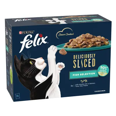 Felix Deliciously Sliced 12 x 80g - Fish Selection in Jelly