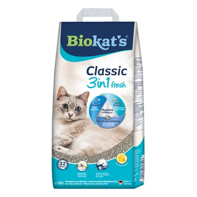 Biokat’s Classic Fresh 3in1 Cat Litter – Cotton Blossom Scent - 10l