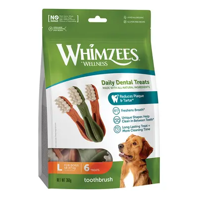 Whimzees by Wellness Toothbrush - Size L: for large dogs (18 - 27 kg, 6 Snacks)