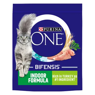 PURINA ONE Indoor Formula Turkey & Whole Grains Dry Cat Food - 750g