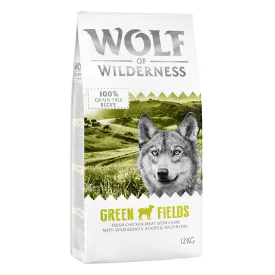 Wolf of Wilderness Economy Pack 2 x 12kg - Adult "Green Fields" - Lamb