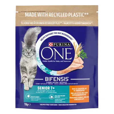 PURINA ONE Senior 7+ Chicken & Whole Grains Dry Cat Food - 750g