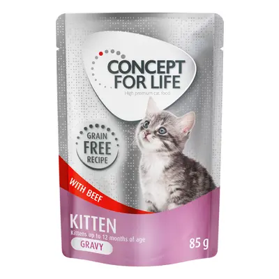 Concept for Life Kitten Beef Grain-Free - in Gravy - 24 x 85g