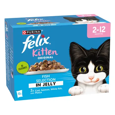 Felix Kitten Original Pouches - Fish Selection (12 x 85g)