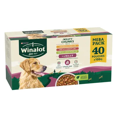 Winalot Meaty Chunks in Jelly Mega Pack - 40 x 100g