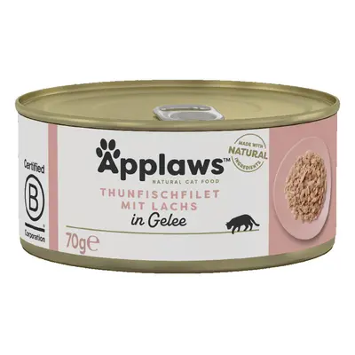 Applaws Adult Cat Cans in Jelly 70g - Tuna Fillet with Salmon (6 x 70g)