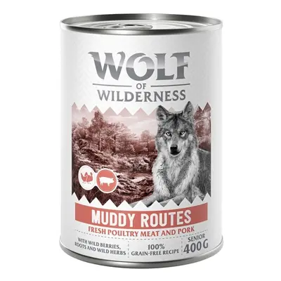 Wolf of Wilderness Senior ''Expedition'' 6 x 400g - Muddy Routes - Poultry with Pork