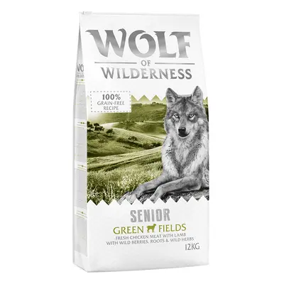 Wolf of Wilderness Economy Pack 2 x 12kg - Senior "Green Fields" - Lamb