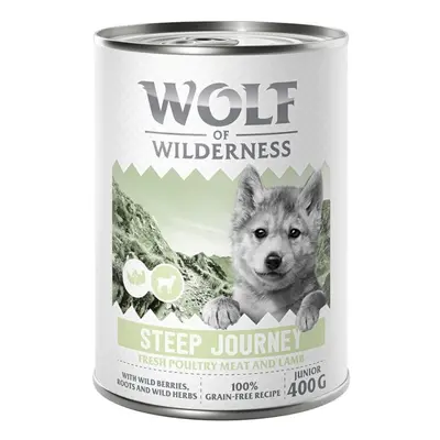 Wolf of Wilderness Junior "Expedition" 6 x 400g - Steep Journey - Poultry with Lamb