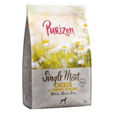 Purizon Single Meat Adult Dog - Grain-Free Chicken with Camomile Blossoms - Economy Pack: 4 x 1k